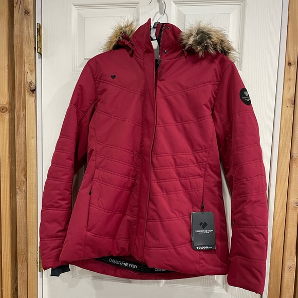 NWT Obermeyer Tuscany II Ski Jacket Size 12 Maroon - Picture 3 of 16